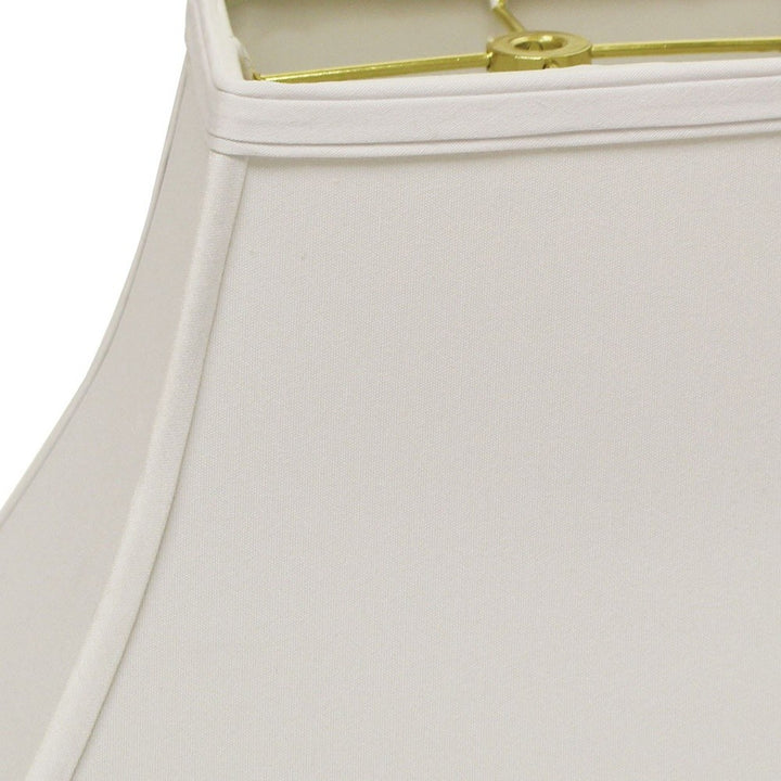 16" White Rectangle Bell No Slub Lampshade