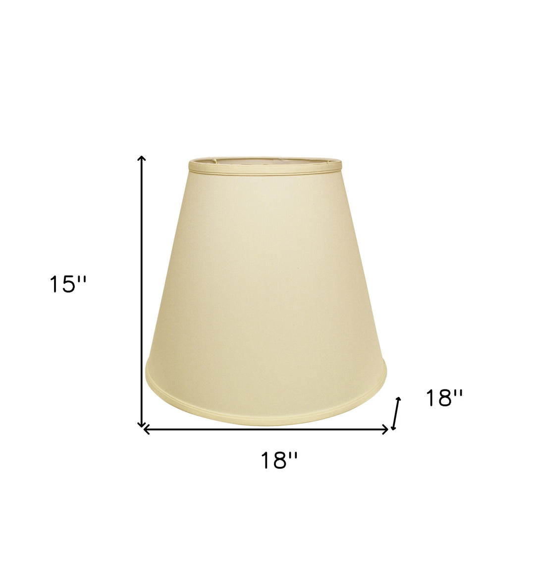 18" Ivory Deep Empire No Slub Lampshade