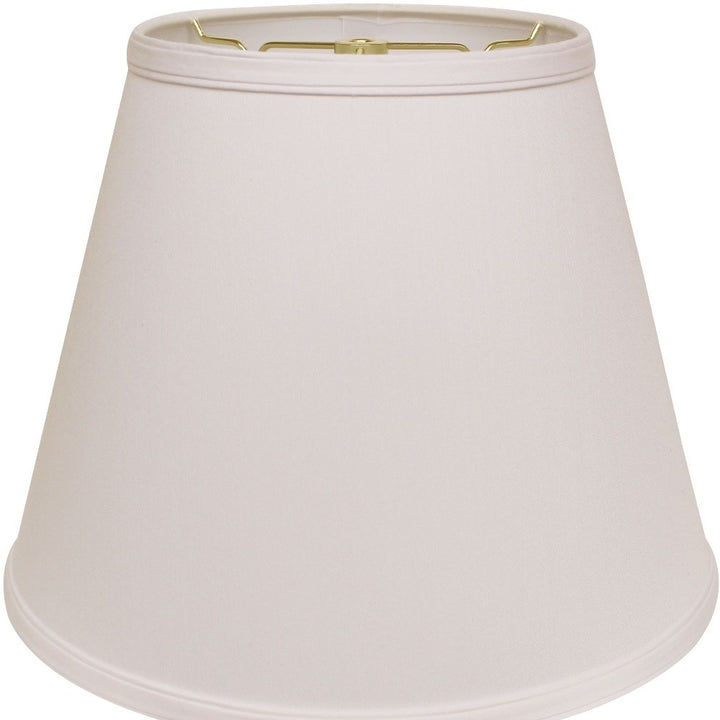 14" White Empire Deep Slanted No Slub Lampshade