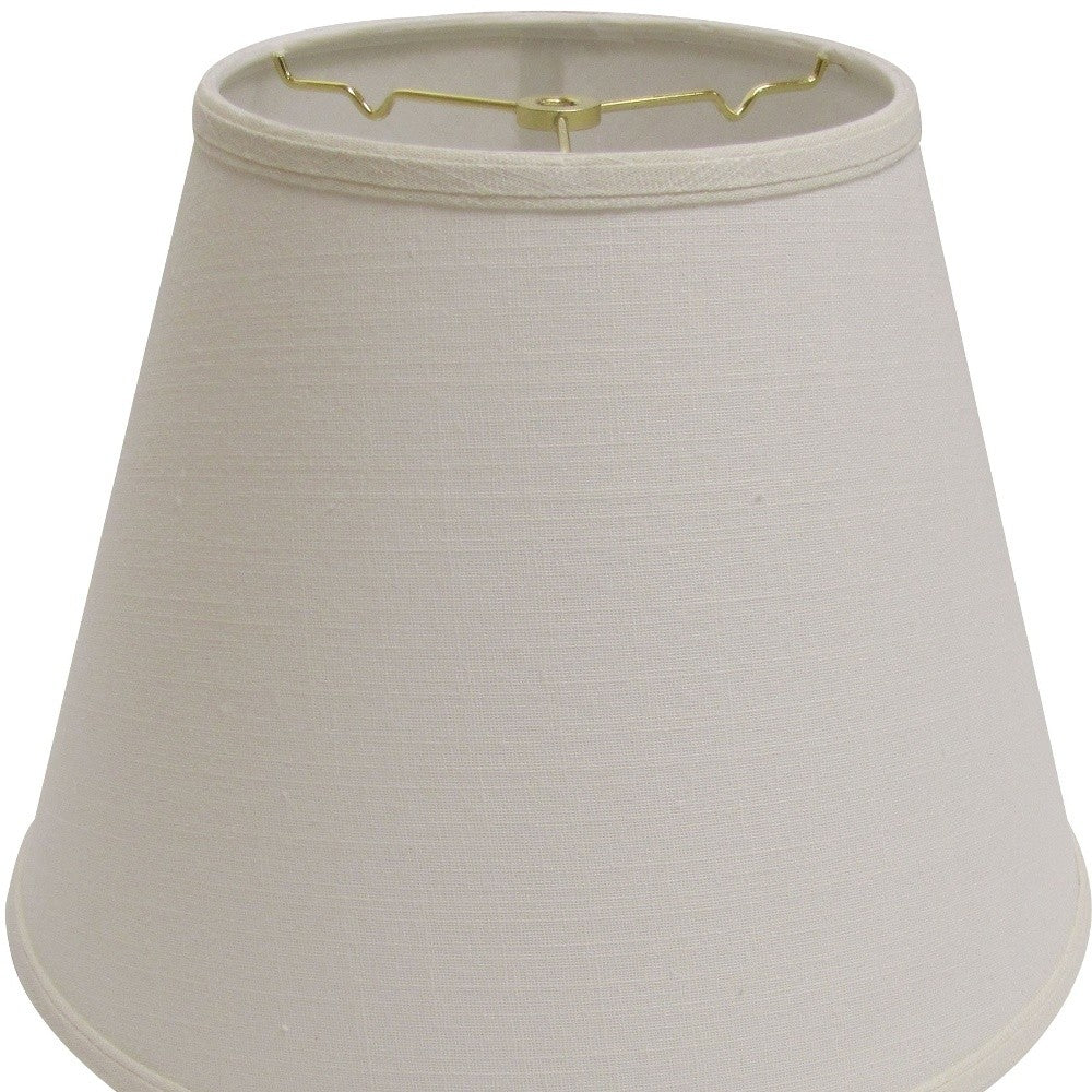 16" White Empire Deep Slanted Linen Lampshade