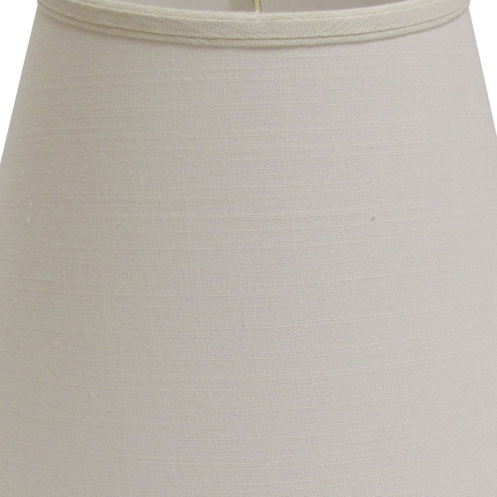 16" White Empire Deep Slanted Linen Lampshade