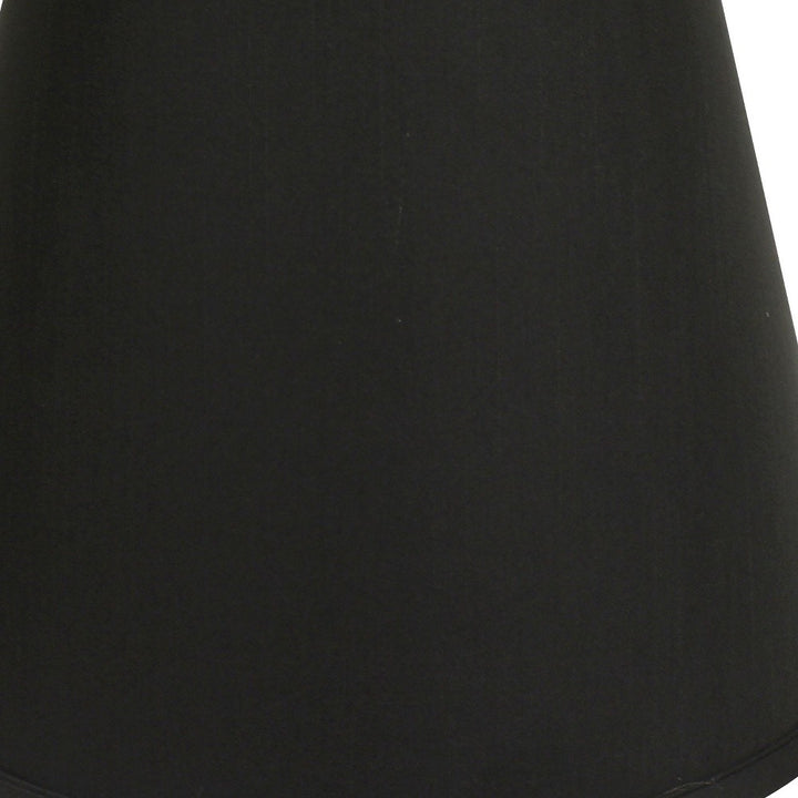 16" Black with White  Empire Deep Slanted Shantung Lampshade