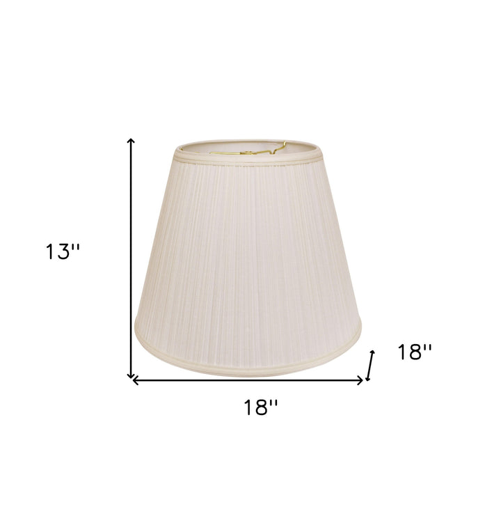 18" White Empire Deep Slanted Broadcloth Lampshade