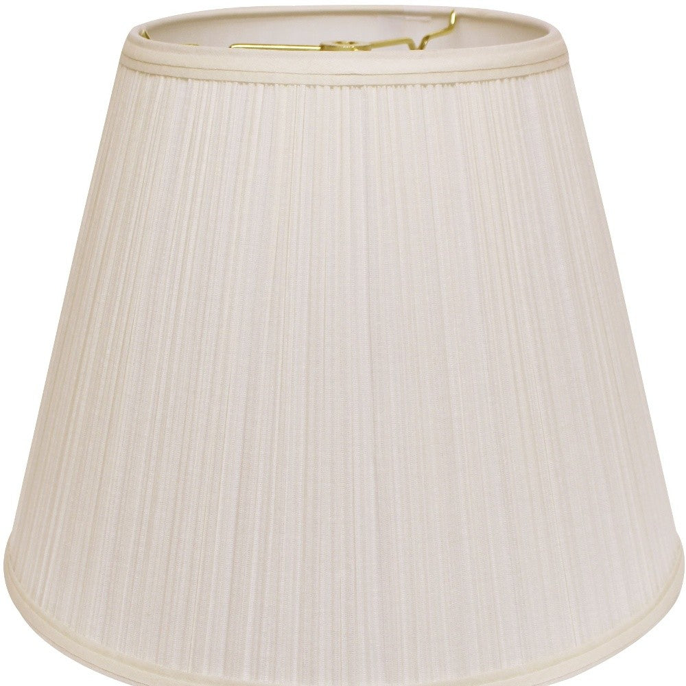 18" White Empire Deep Slanted Broadcloth Lampshade