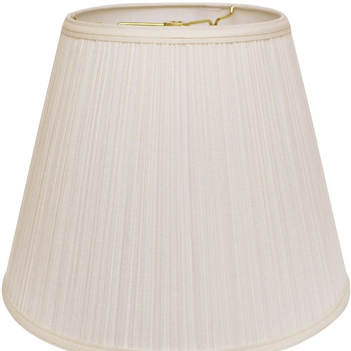 18" White Empire Deep Slanted Broadcloth Lampshade