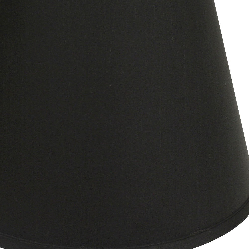 18" Black with White  Empire Deep Slanted Shantung Lampshade