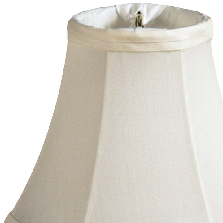 5" Ivory Set of 6 Slanted Chandelier Pongee Silk Lampshades