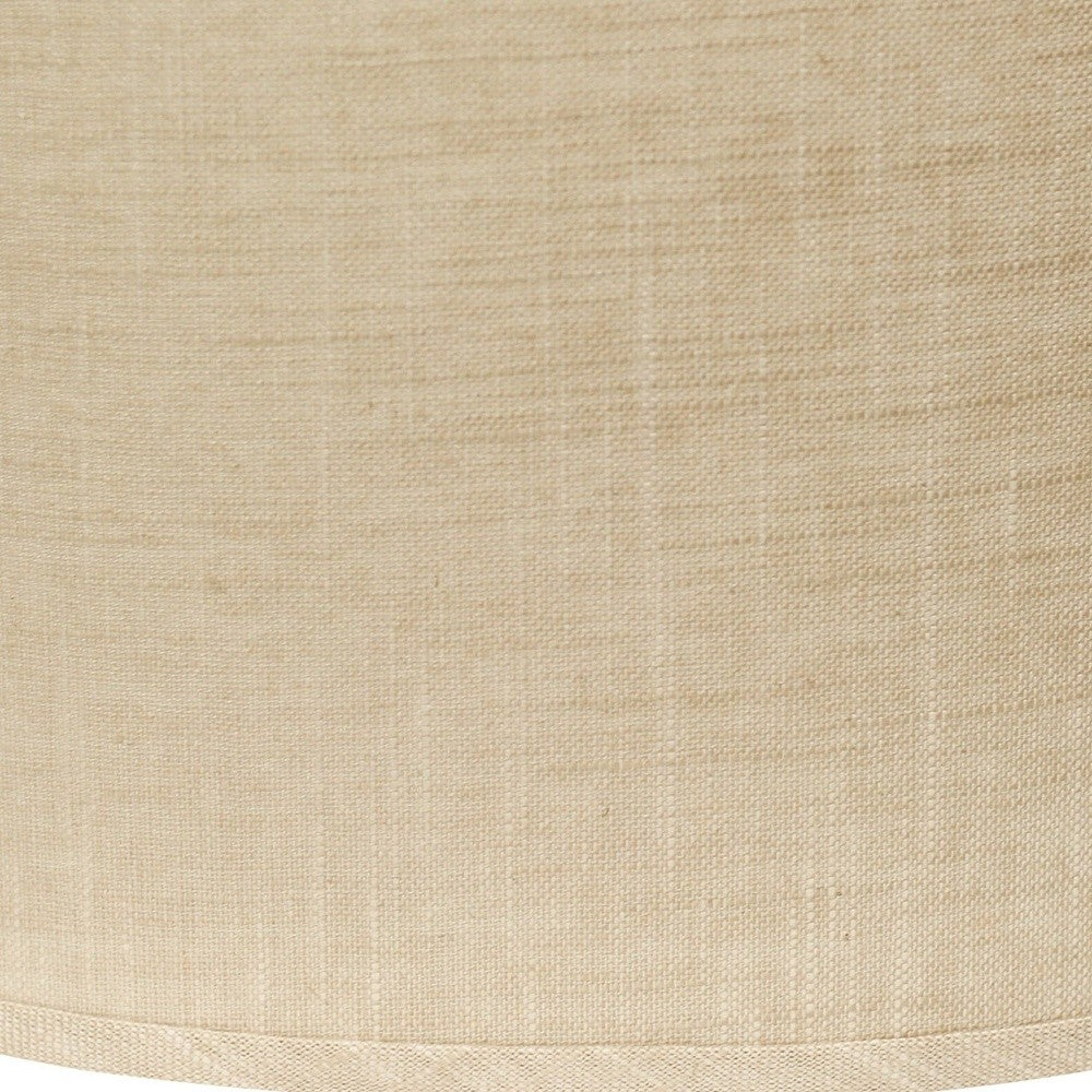 16" Light Wheat Throwback Oval Linen Lampshade