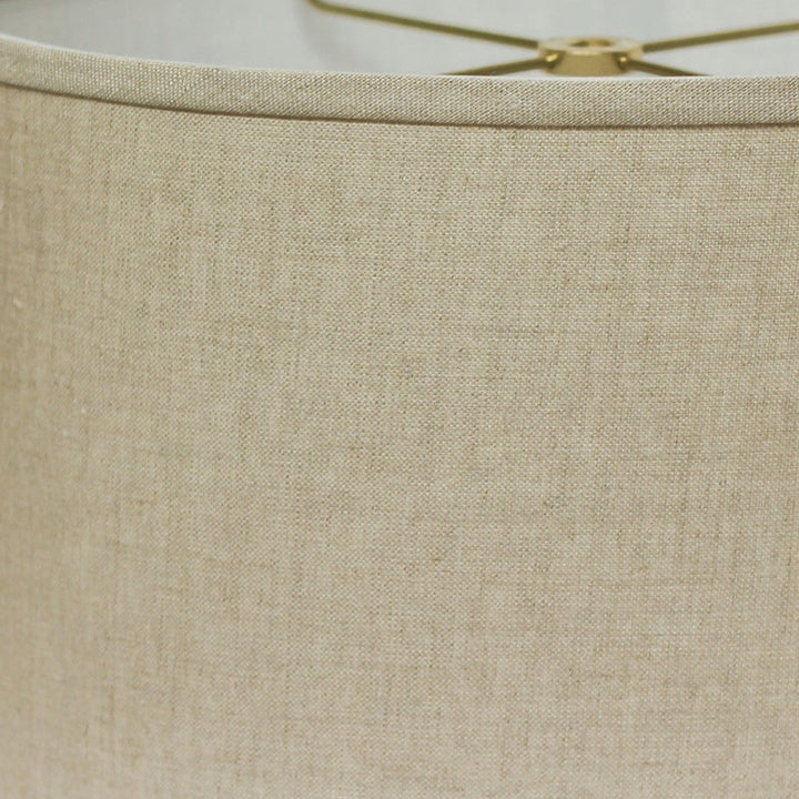 16" Dark Wheat Throwback Oval Linen Lampshade