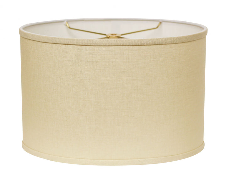 18" Parchment Biege Throwback Oval Linen Lampshade