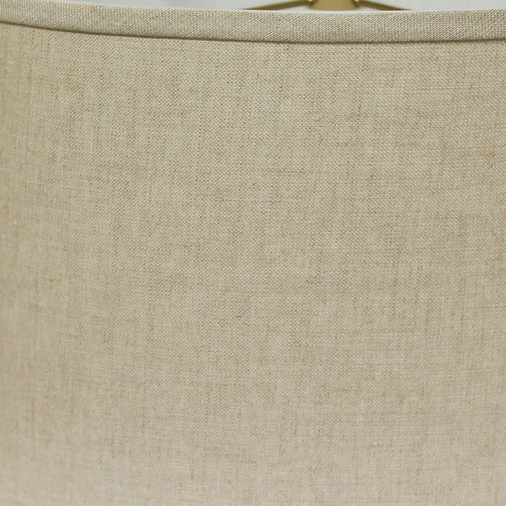 18" Parchment Biege Throwback Oval Linen Lampshade