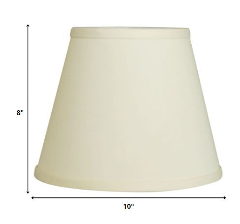 10" Ivory Hardback Empire No Slub Lampshade