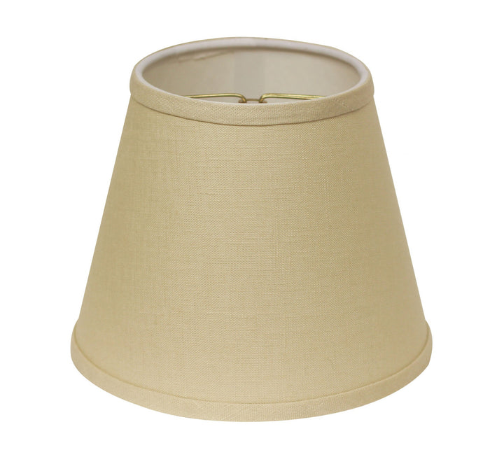 10" White Hardback Empire Linen Lampshade