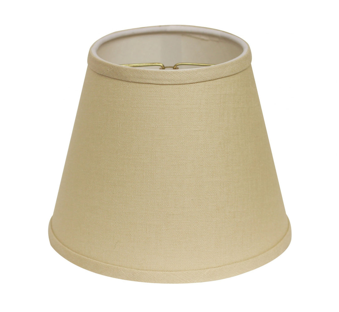 10" White Hardback Empire Linen Lampshade