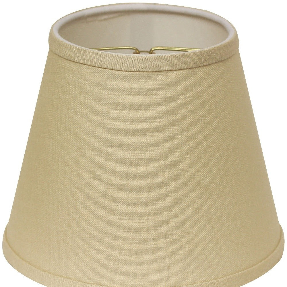 10" White Hardback Empire Linen Lampshade