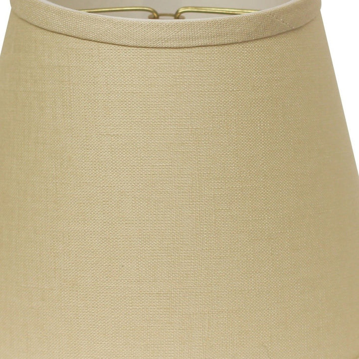 10" White Hardback Empire Linen Lampshade