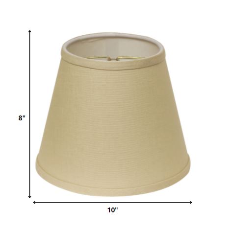 10" White Hardback Empire Linen Lampshade