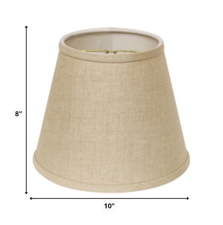 10" Dark Wheat Hardback Empire Linen Lampshade