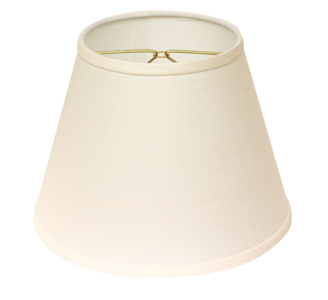 10" White Hardback Empire Linen Lampshade