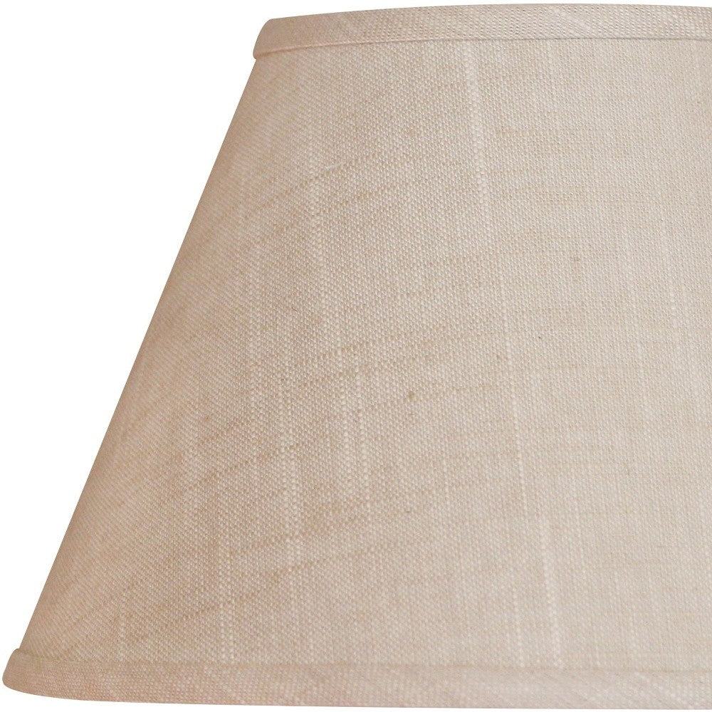 12" Light Wheat Premium Empire Slanted Linen Lampshade