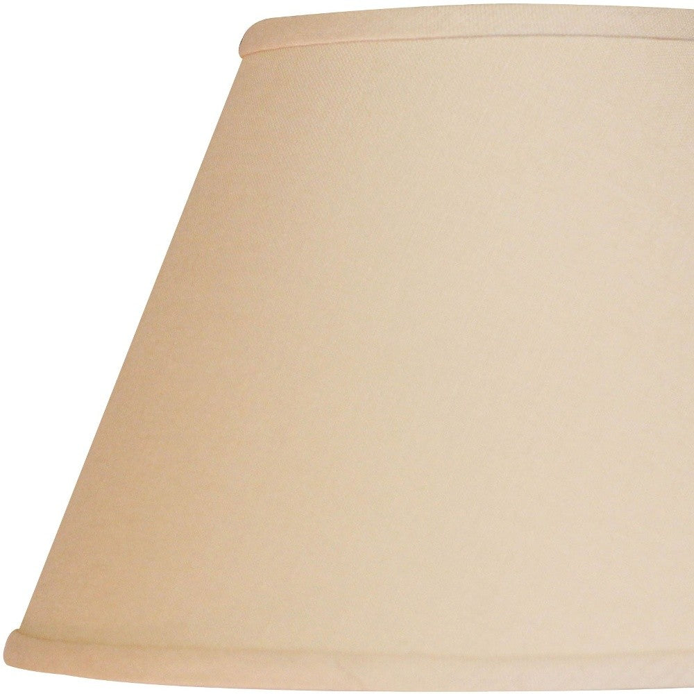 12" Parchment Biege Premium Empire Slanted Linen Lampshade