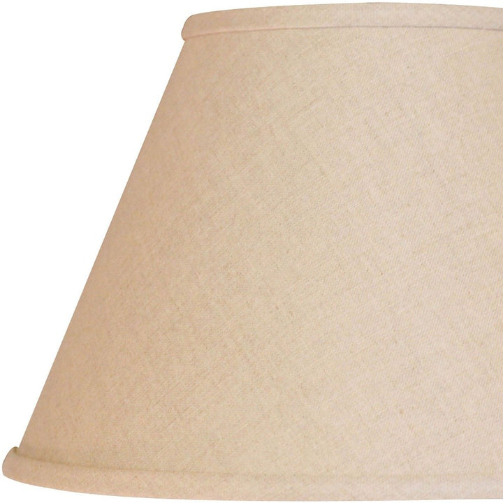 12" Dark Wheat Premium Empire Slanted Linen Lampshade