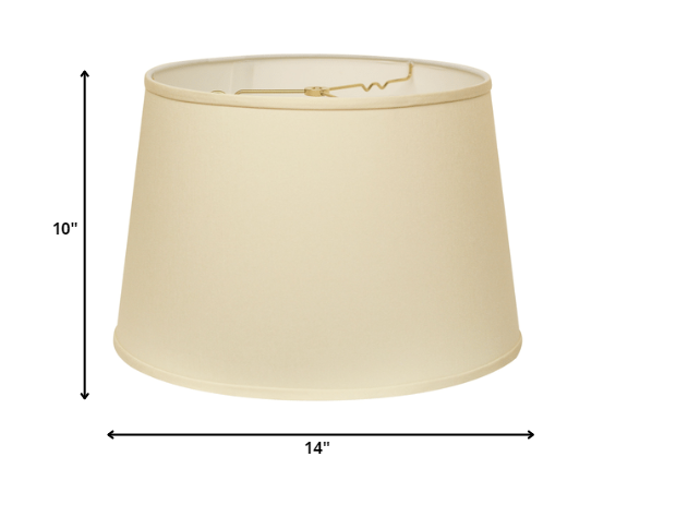 14" Ivory Rounded Empire Slanted No Slub Lampshade