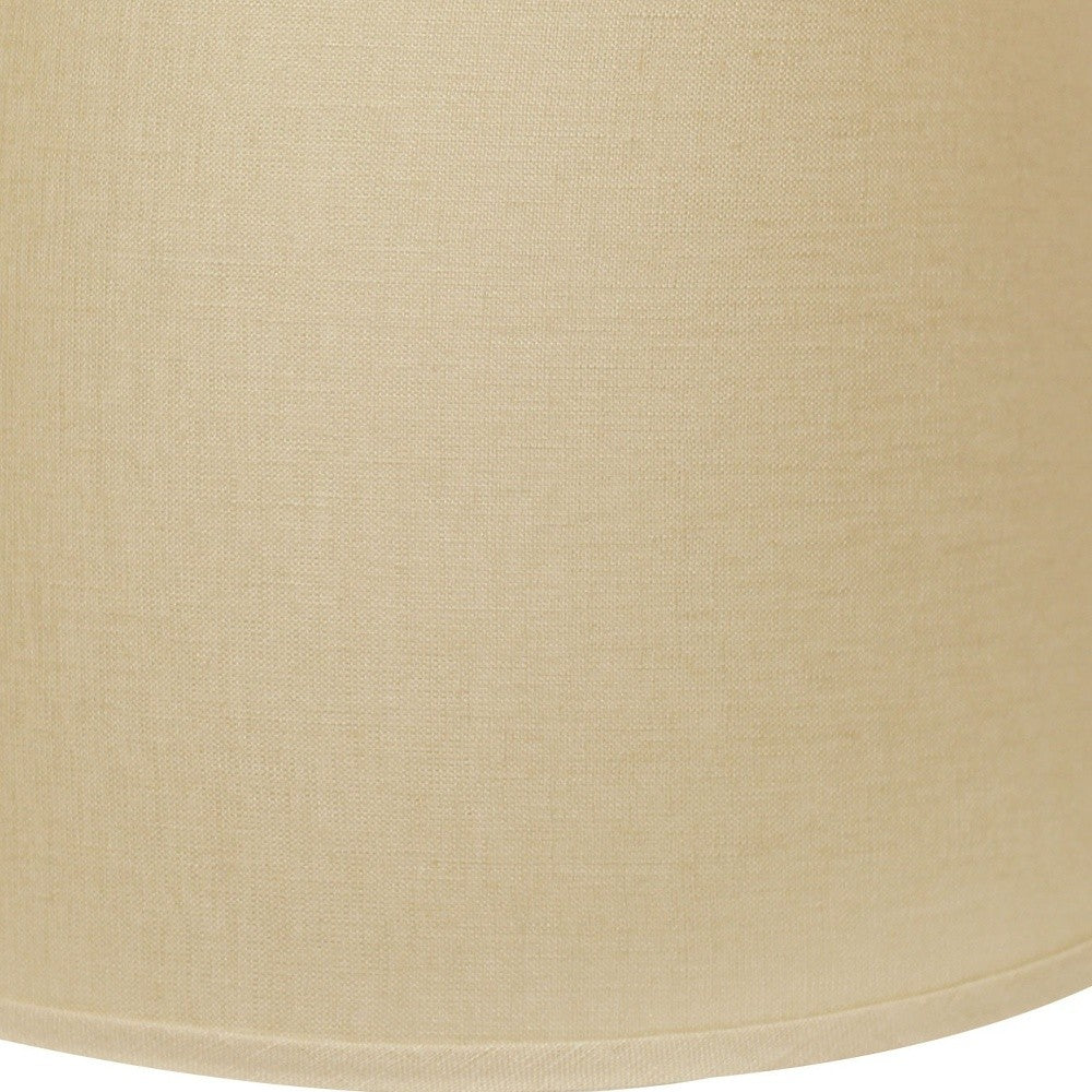 14" Parchment Biege Rounded Empire Slanted Linen Lampshade