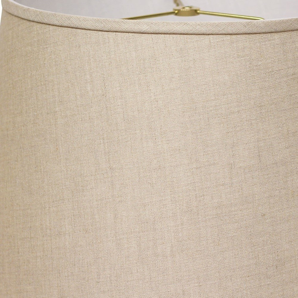 14" Parchment Biege Rounded Empire Slanted Linen Lampshade