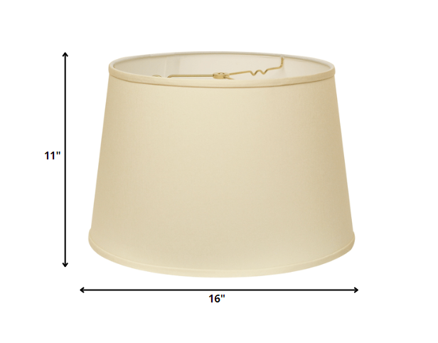 16" Ivory Rounded Empire Slanted No Slub Lampshade