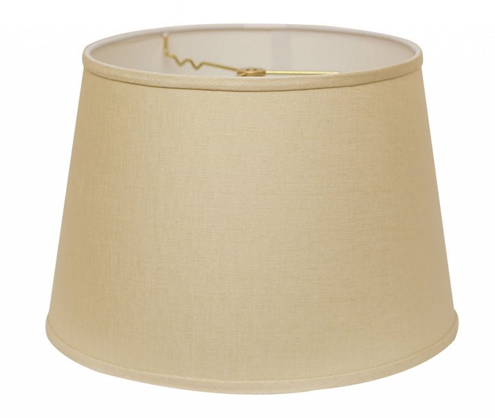 16" Parchment Biege Rounded Empire Slanted Linen Lampshade