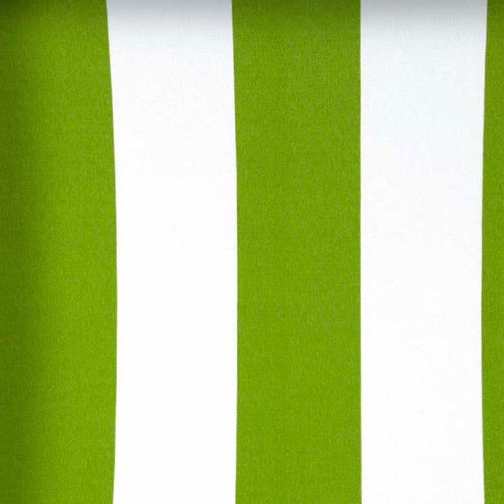 17" X 17" Green And Ivory Zippered Striped Throw Indoor Outdoor Pillow Cover