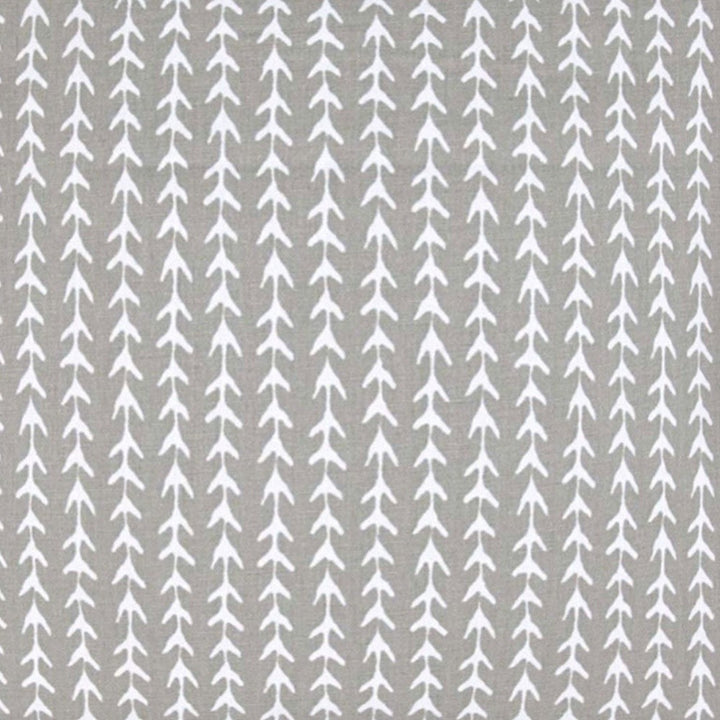 17" Taupe and White Striped Indoor Outdoor Throw Pillow Cover