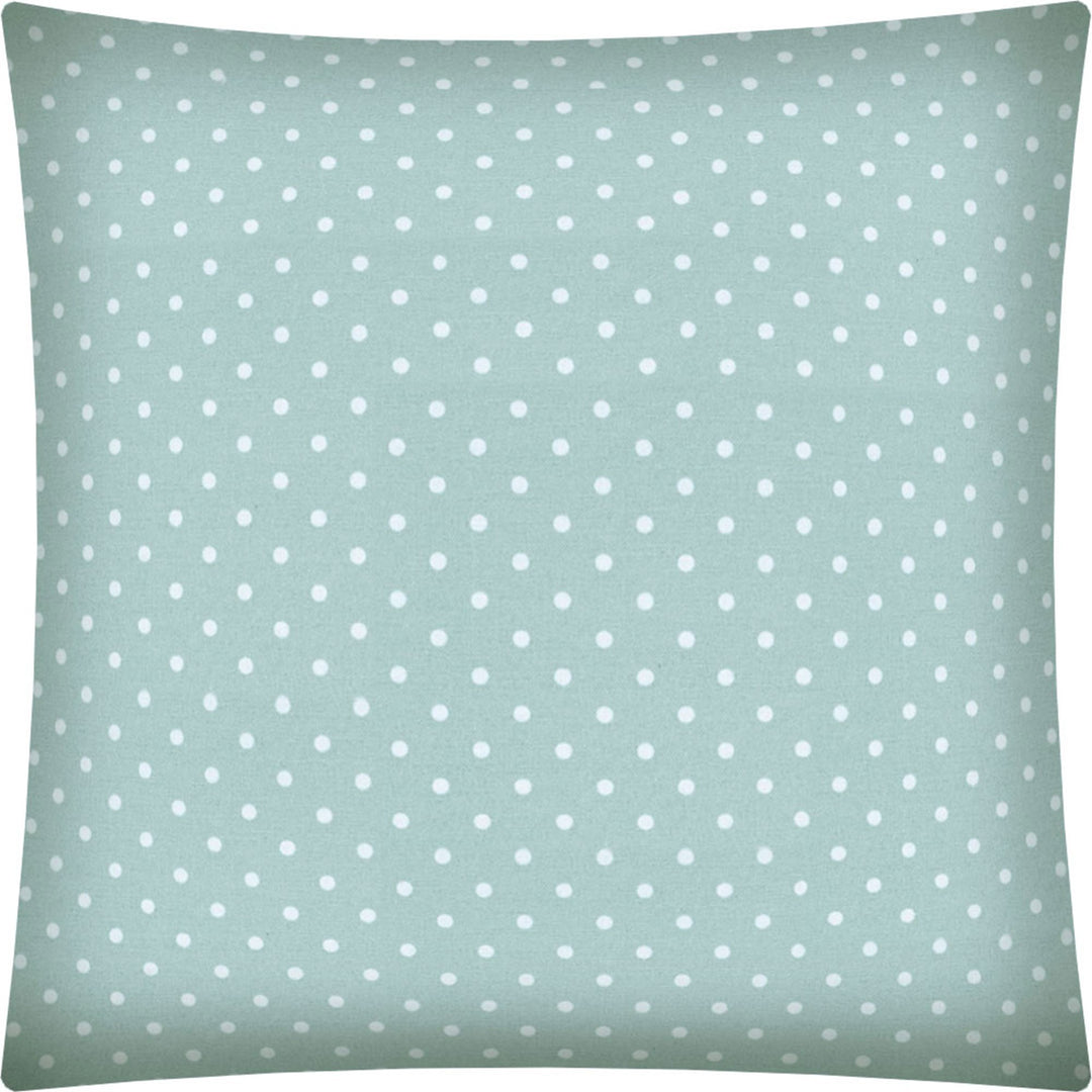 17" Seafoam Polka Dot Indoor Outdoor Throw Pillow Cover