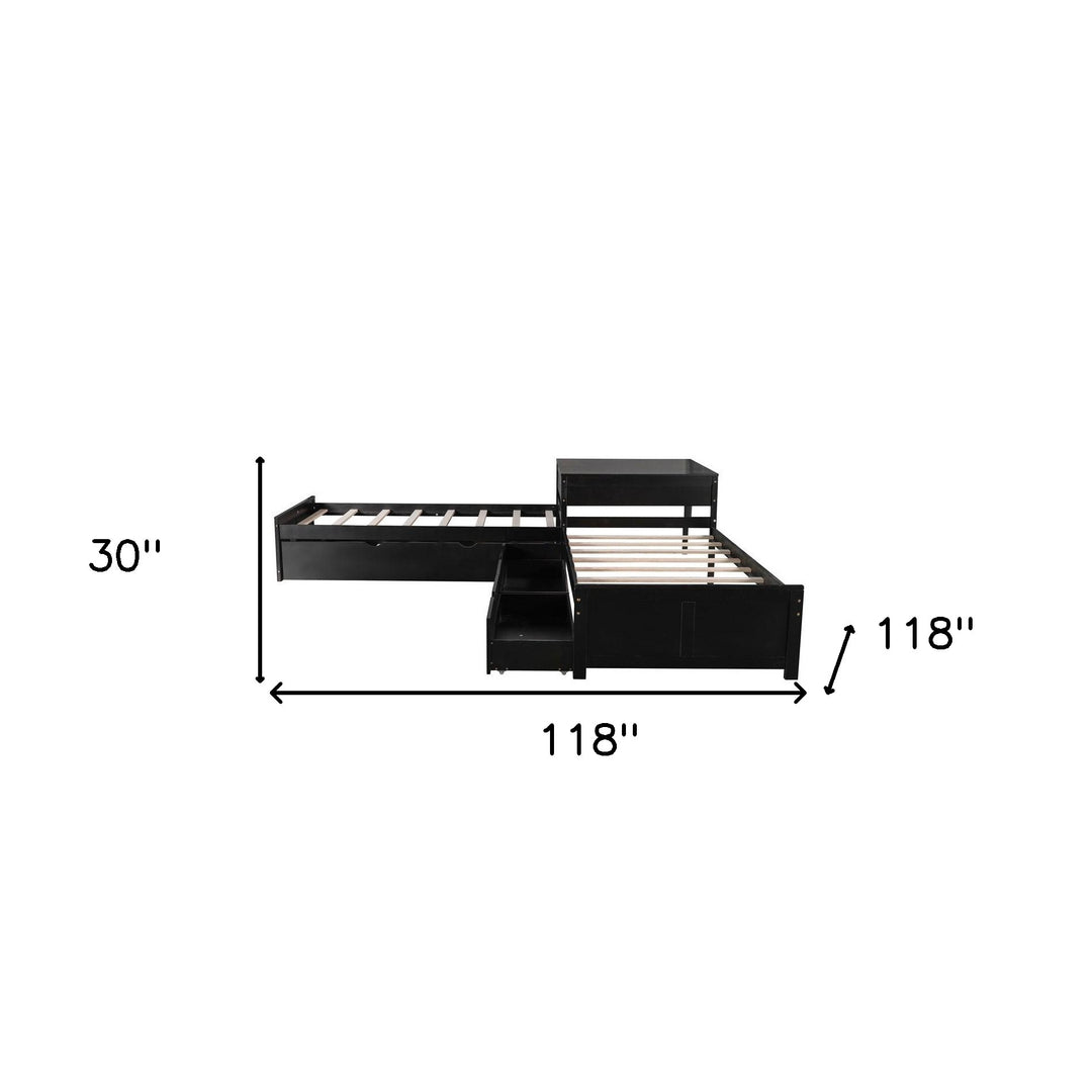 Espresso Twin Bed with Trundle