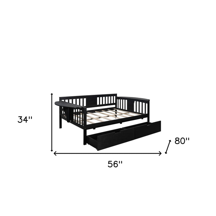 Espresso Solid and Manufactured Wood Full Bed