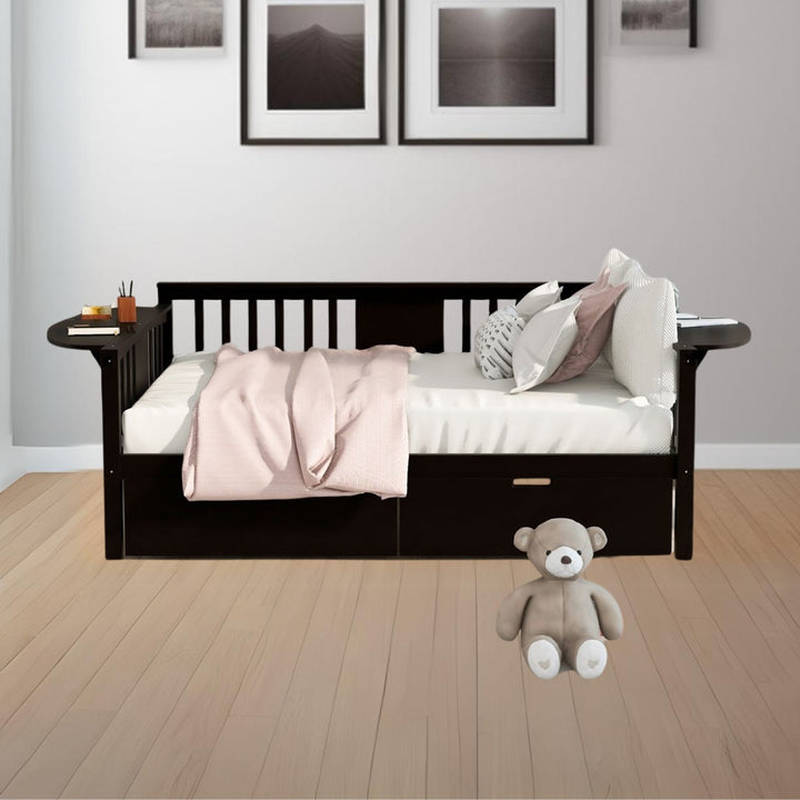 Espresso Solid and Manufactured Wood Full Bed