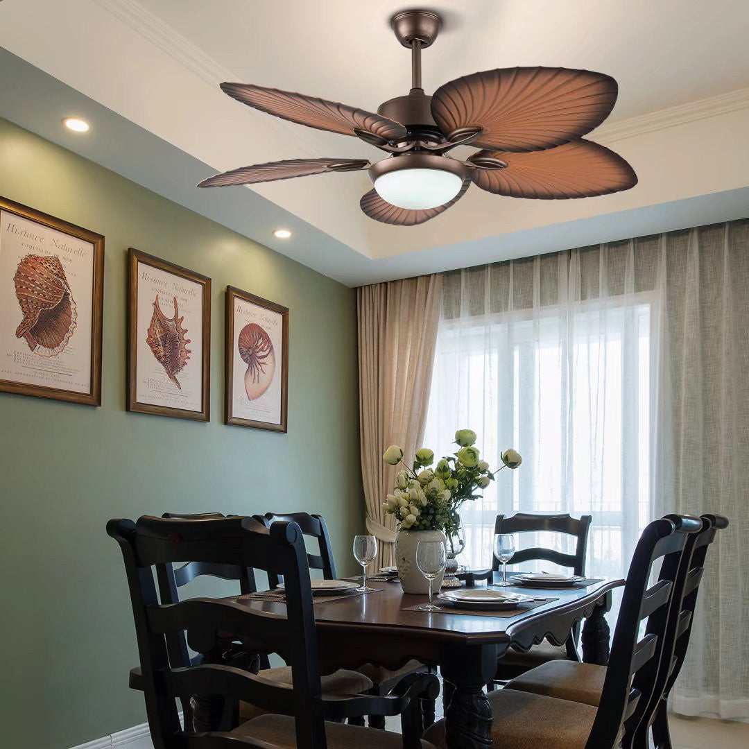 Classy Metal Ceiling Fan And LED Lamp