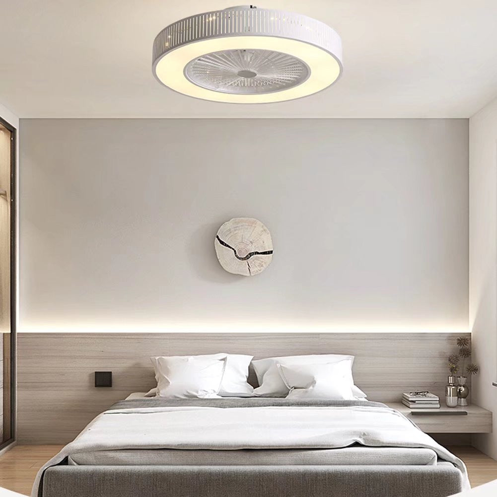 Classy Ceiling Fan And Round LED Lamp