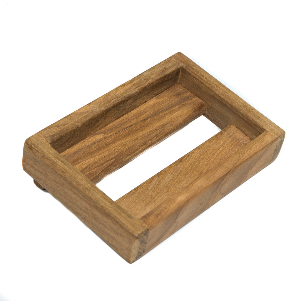 Traditional Solid Teak Wall Mount Soap Dish