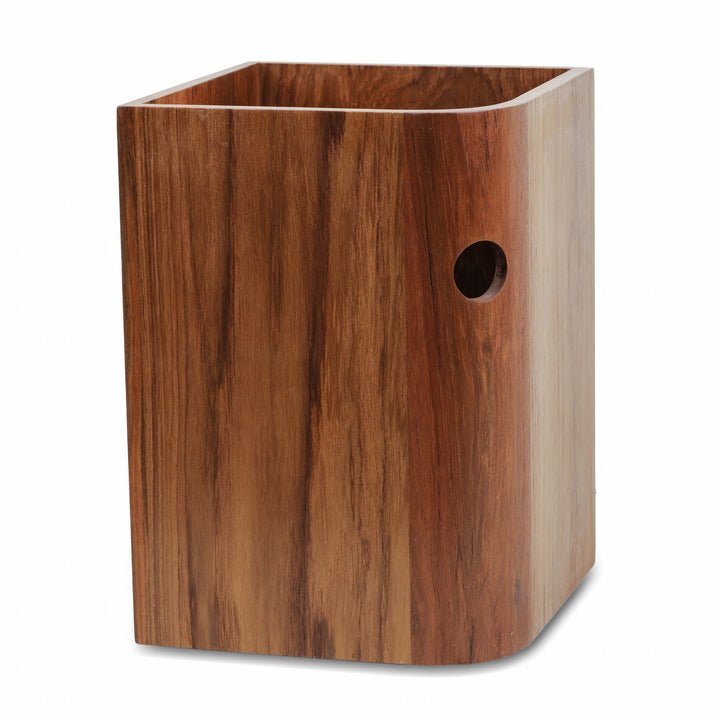 Designer Genuine Teak Waste Basket