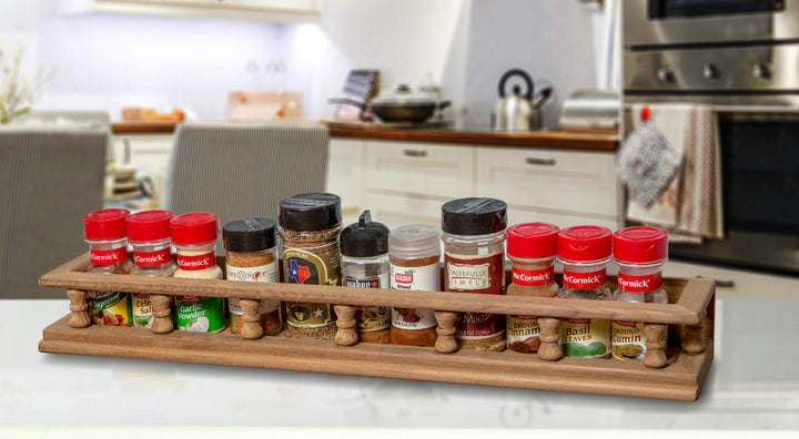 Wall Mounted 23.50 " Wood Spice Rack