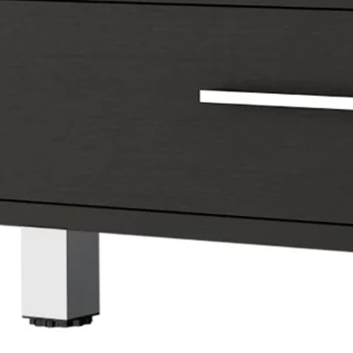 24" Black Coffee Table With Drawer