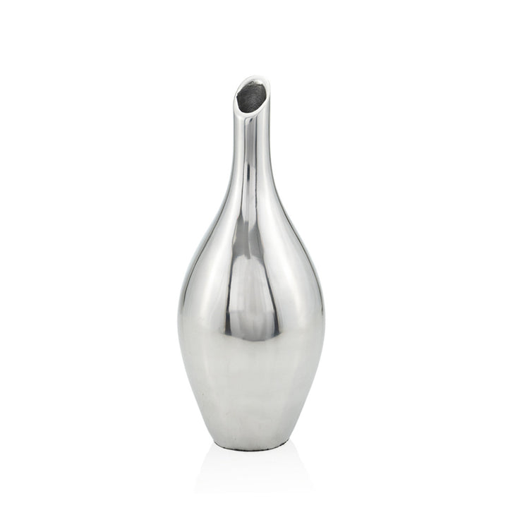 16" Aluminum Silver Bud Table Vase