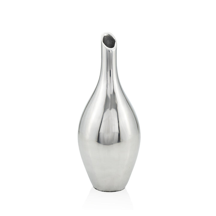 16" Aluminum Silver Bud Table Vase