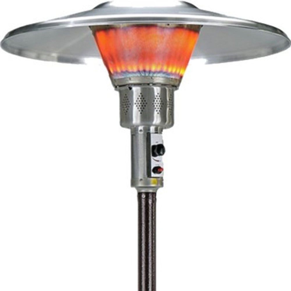 40000 BTU Bronze Steel Propane Cylindrical Pole Standing Patio Heater