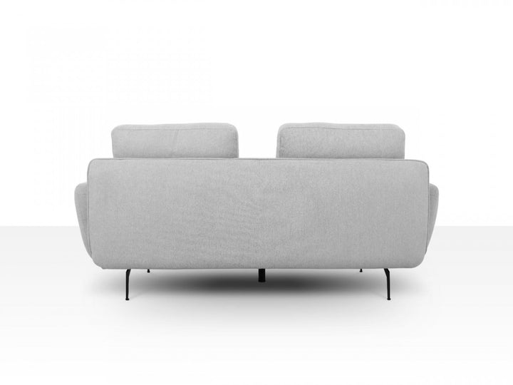 89" Light Gray Sofa With Black Legs