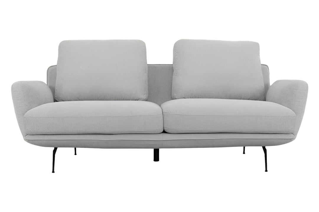 89" Light Gray Sofa With Black Legs