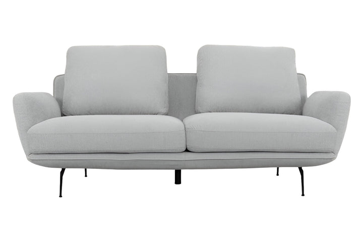 89" Light Gray Sofa With Black Legs