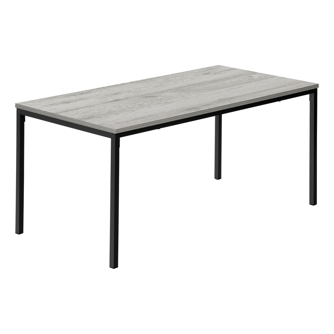 40" Gray And Black Metal Coffee Table